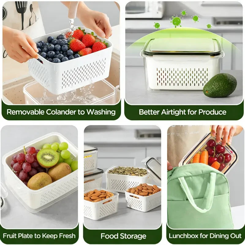 Stackable Airtight Produce Storage Containers