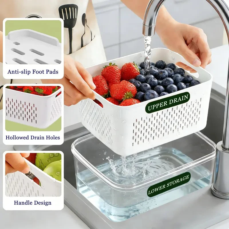 Stackable Airtight Produce Storage Containers