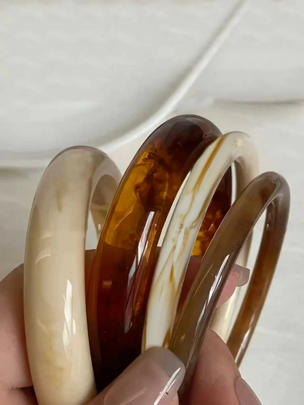 Vintage Acrylic Resin Bangle Set