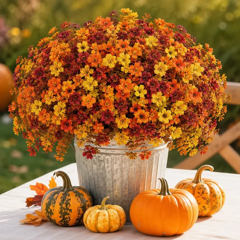 Artificial Fall Flower Bushes