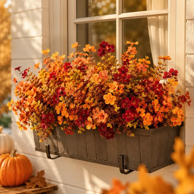 Artificial Fall Flower Bushes