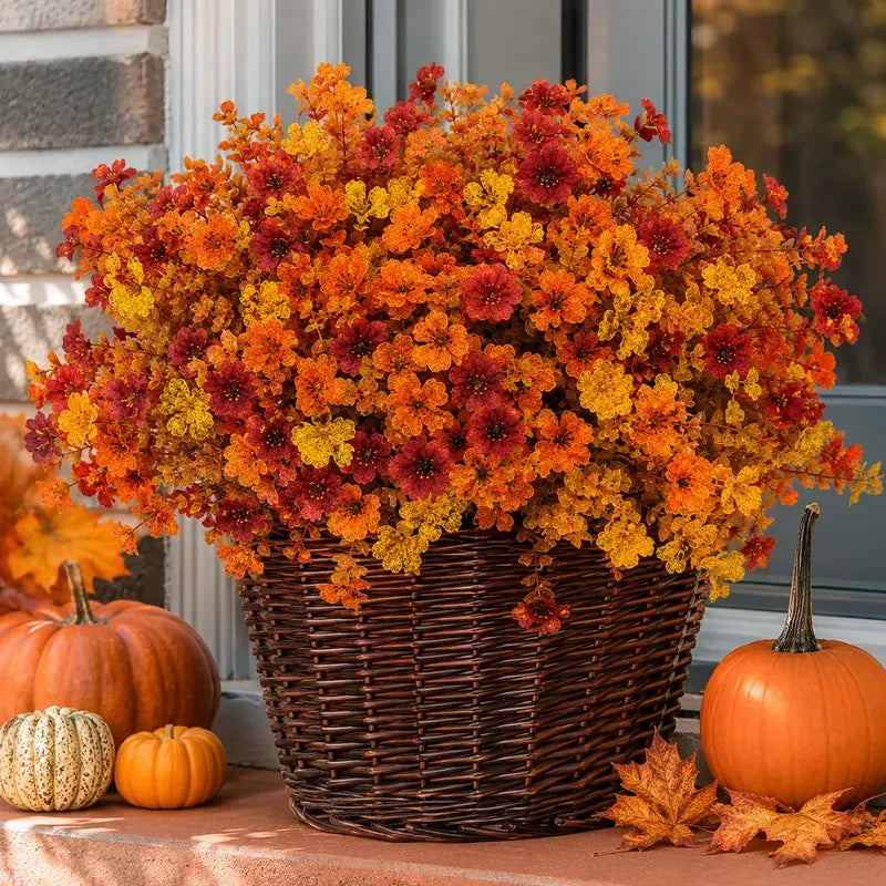 Artificial Fall Flower Bushes