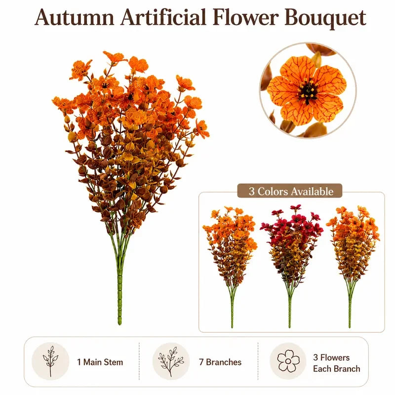 Artificial Fall Flower Bushes