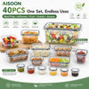 Airtight Glass Food Storage Containers Set