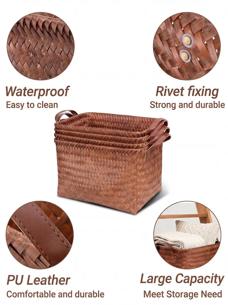 Handwoven Wicker Storage Basket