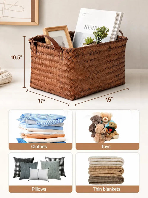 Handwoven Wicker Storage Basket