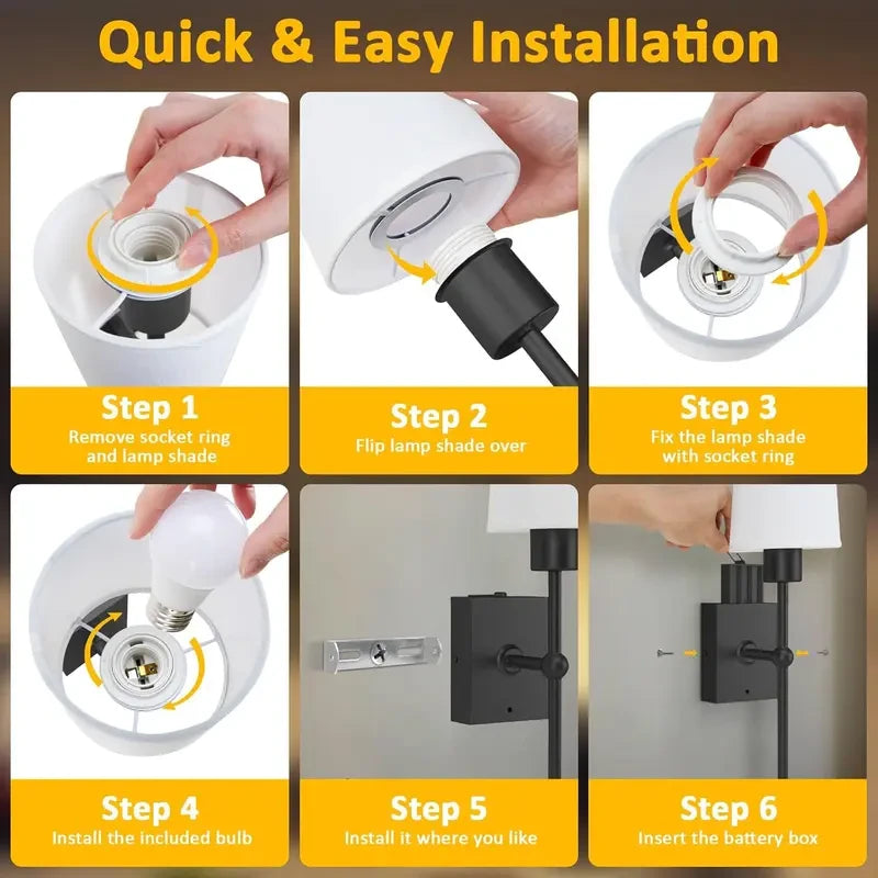 Wireless Wall Light Set for effortless warm ambiance on any wall