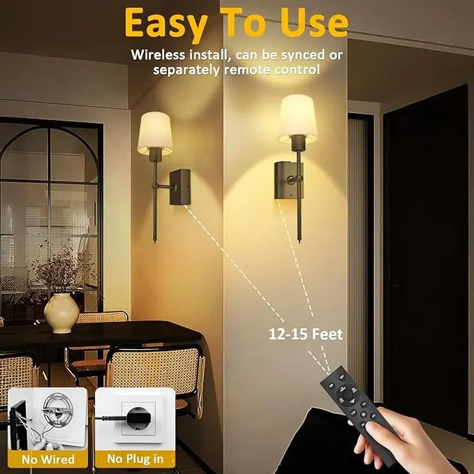 Wireless Wall Light Set for effortless warm ambiance on any wall