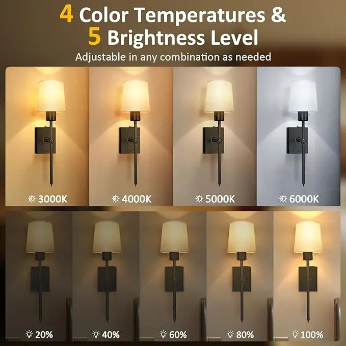 Wireless Wall Light Set for effortless warm ambiance on any wall