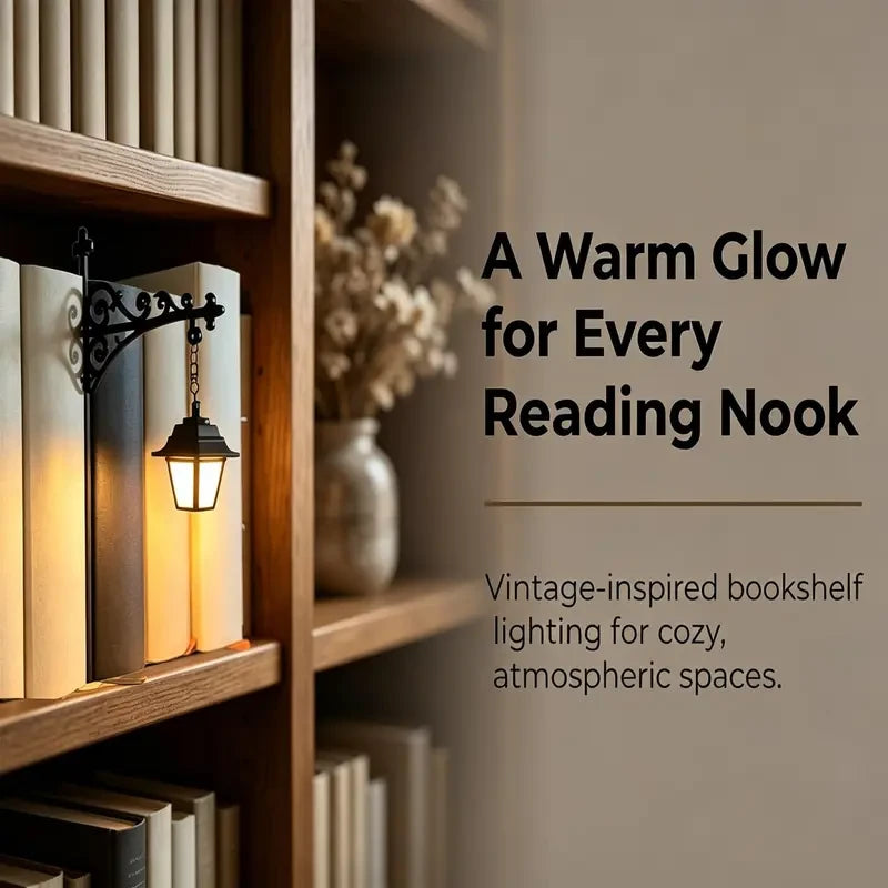 Miniature Bookshelf Lantern Lamp