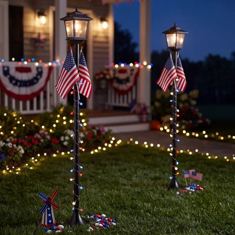 Hoodink Aluminum Solar Garden Post Light
