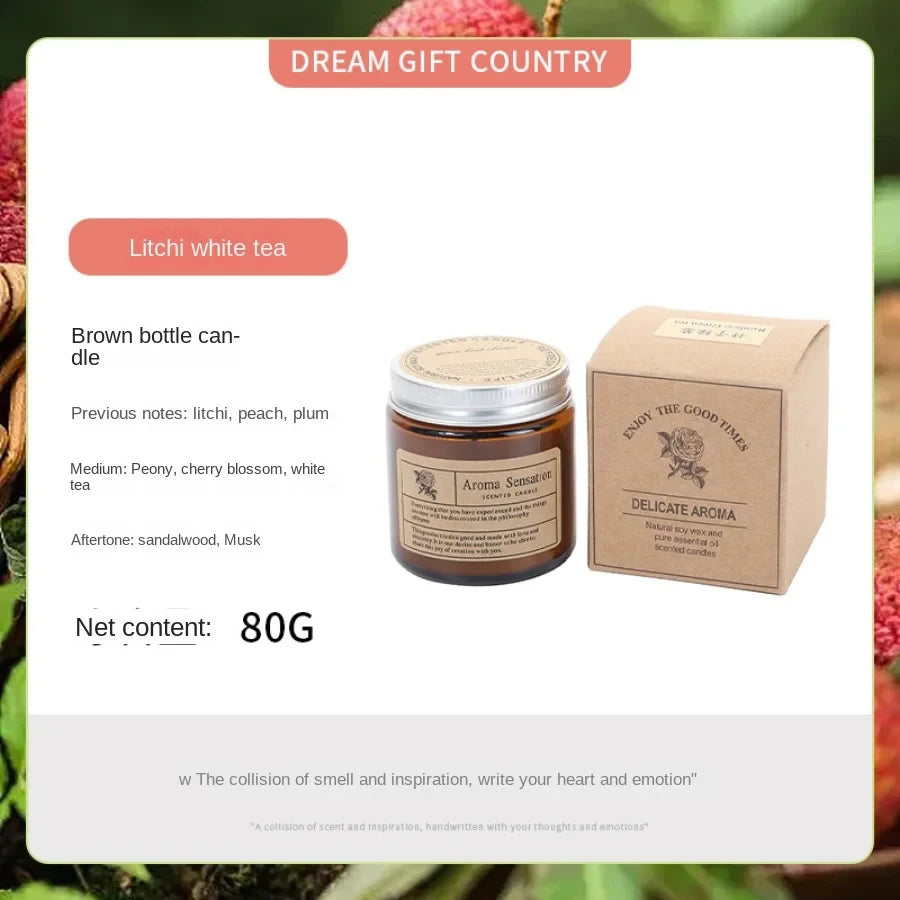 Scented Soy Wax Glass Candle